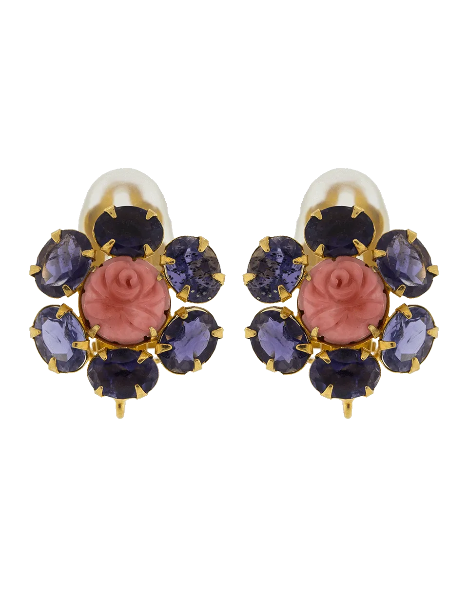Flower Clip Earrings