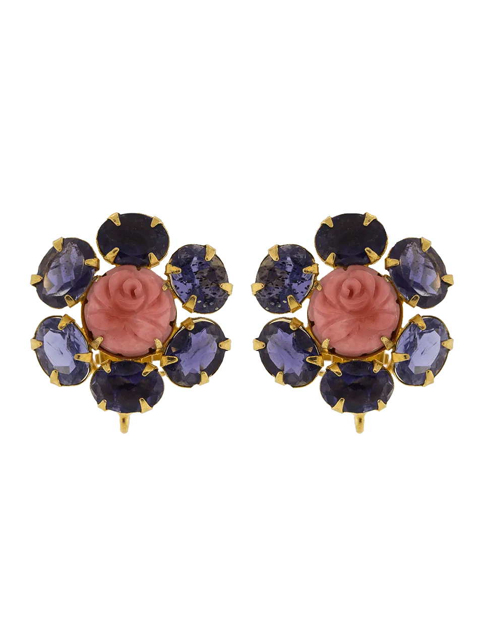 Flower Clip Earrings