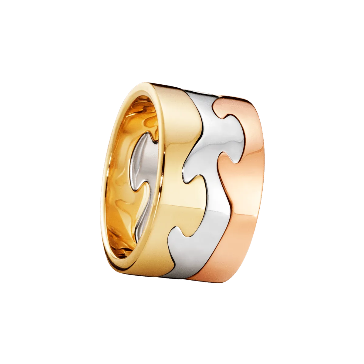 Fusion 18K Rose Gold, Gold & White Gold Rings