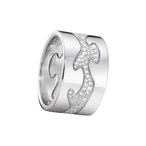 Fusion 18K White Gold Rings w. Diamonds