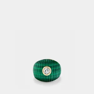 Gaufrette Bico Ob Signet Ring in Yellow Gold