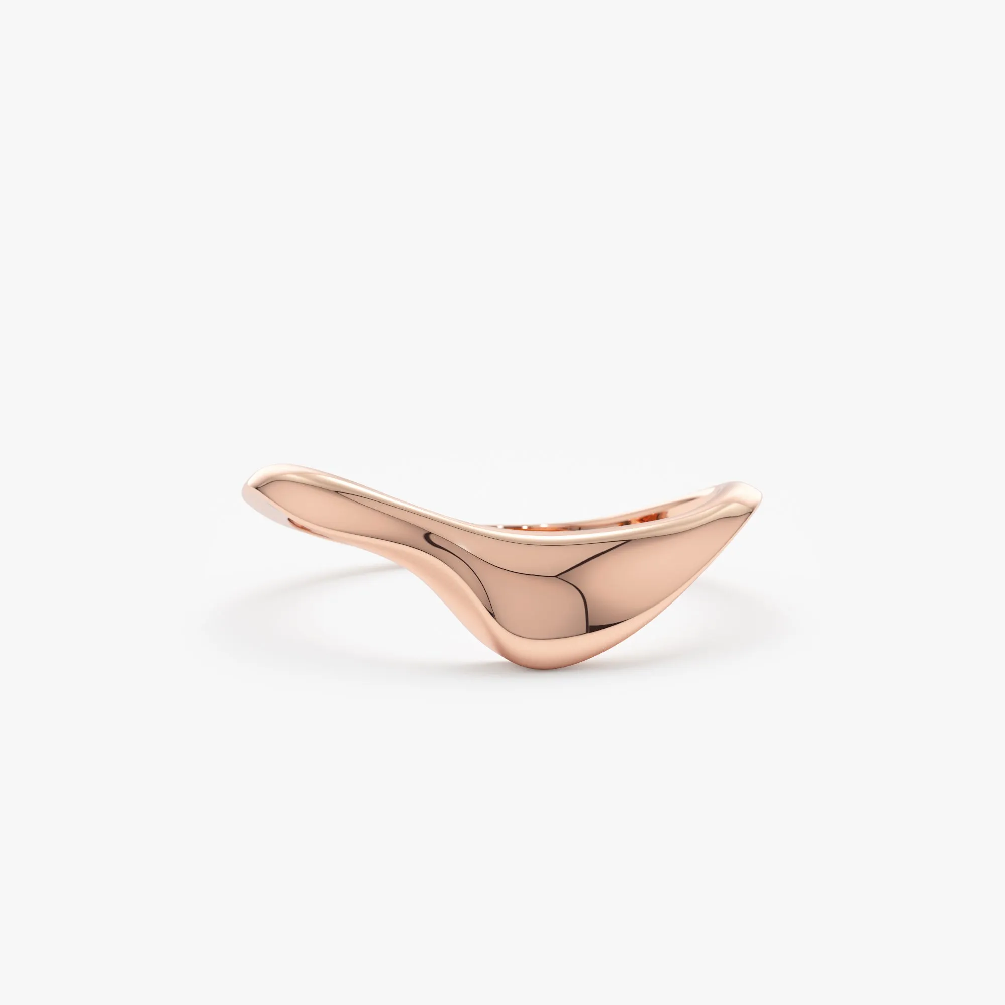 Gold Curved Round Pointed Ring, Amelie SARAHELISE