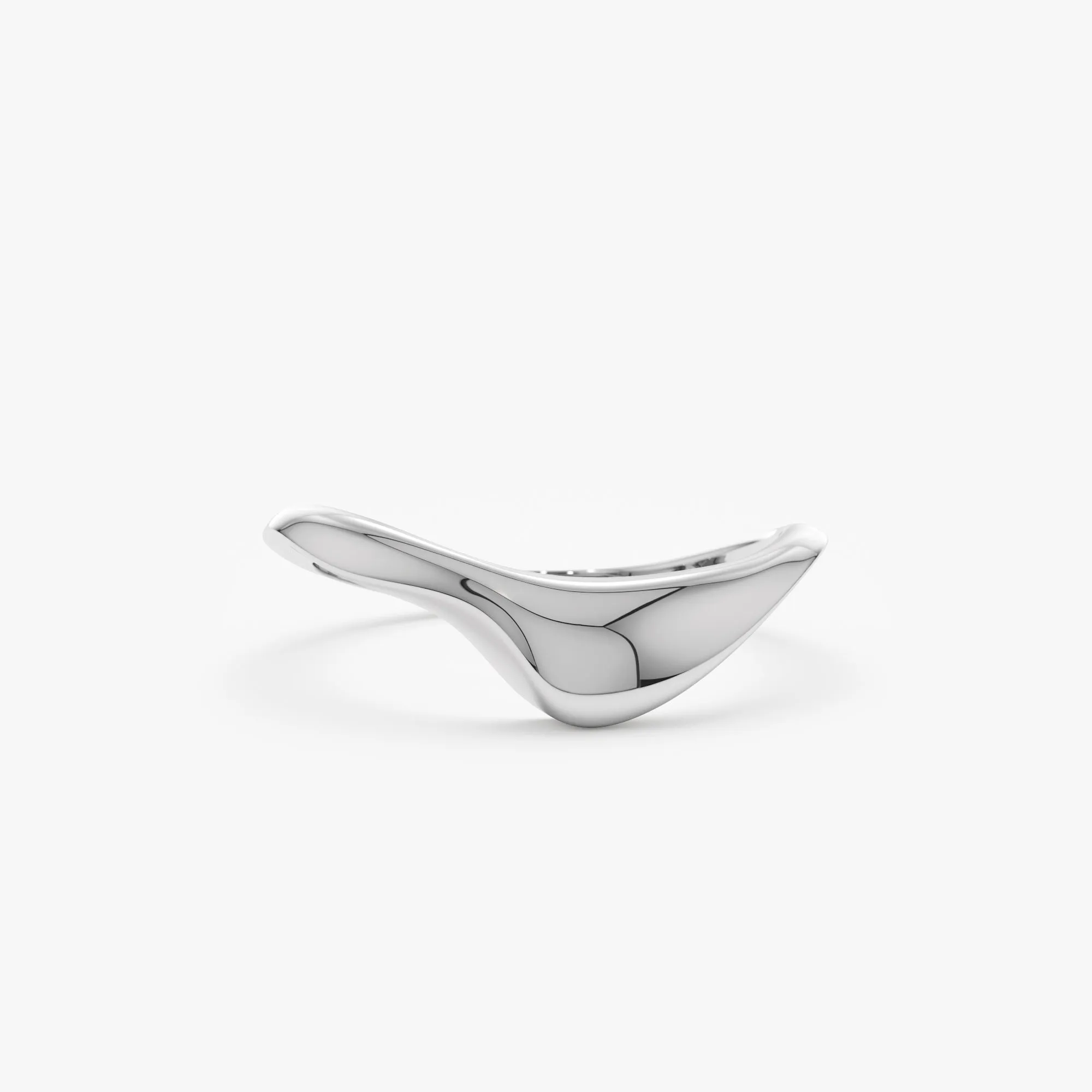 Gold Curved Round Pointed Ring, Amelie SARAHELISE