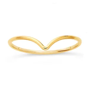 Gold-Filled Chevron Stackable Ring