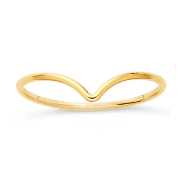 Gold-Filled Chevron Stackable Ring