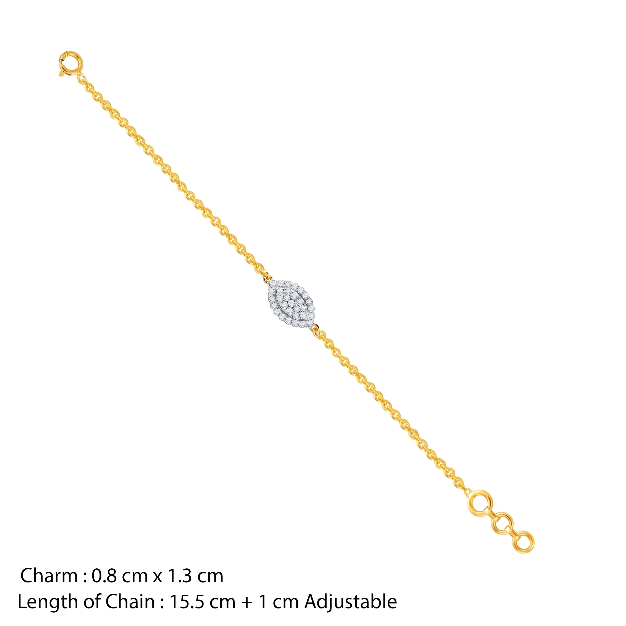 Gold Nazar Diamond Bracelet Giva