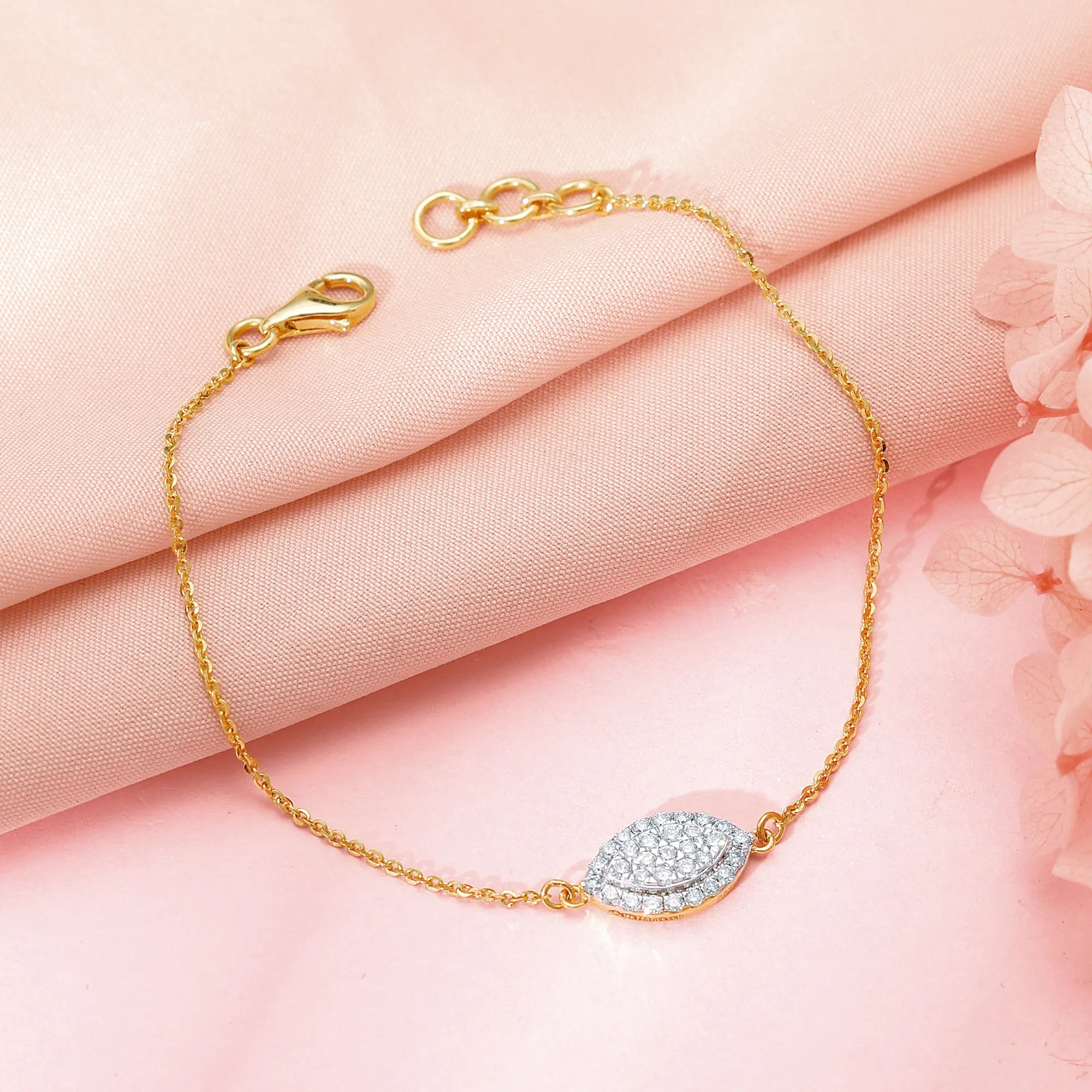 Gold Nazar Diamond Bracelet Giva