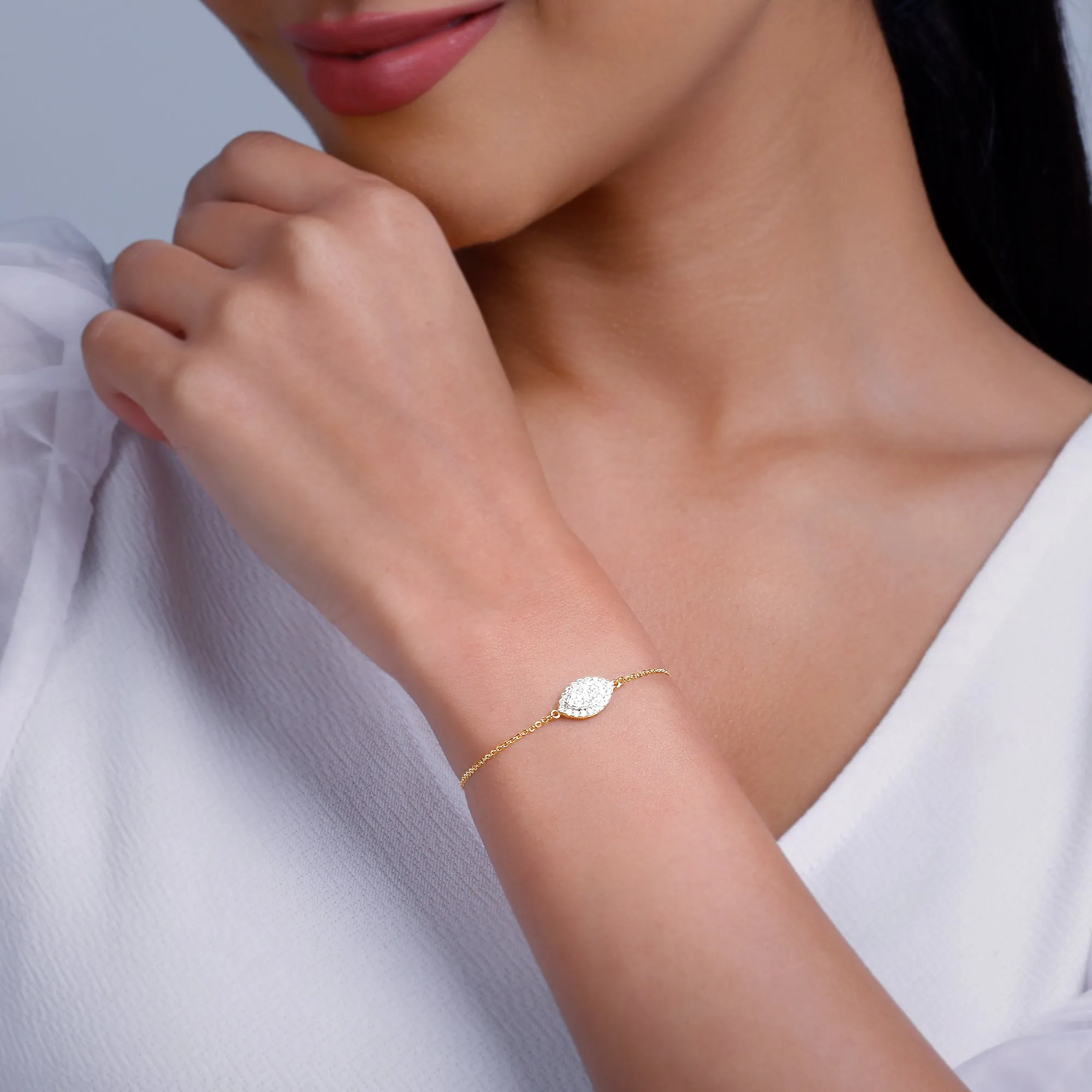 Gold Nazar Diamond Bracelet Giva
