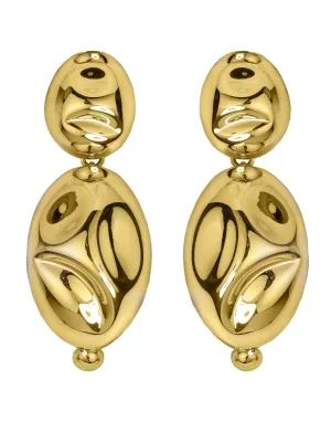Gold Puerto Two-Drop Earrings