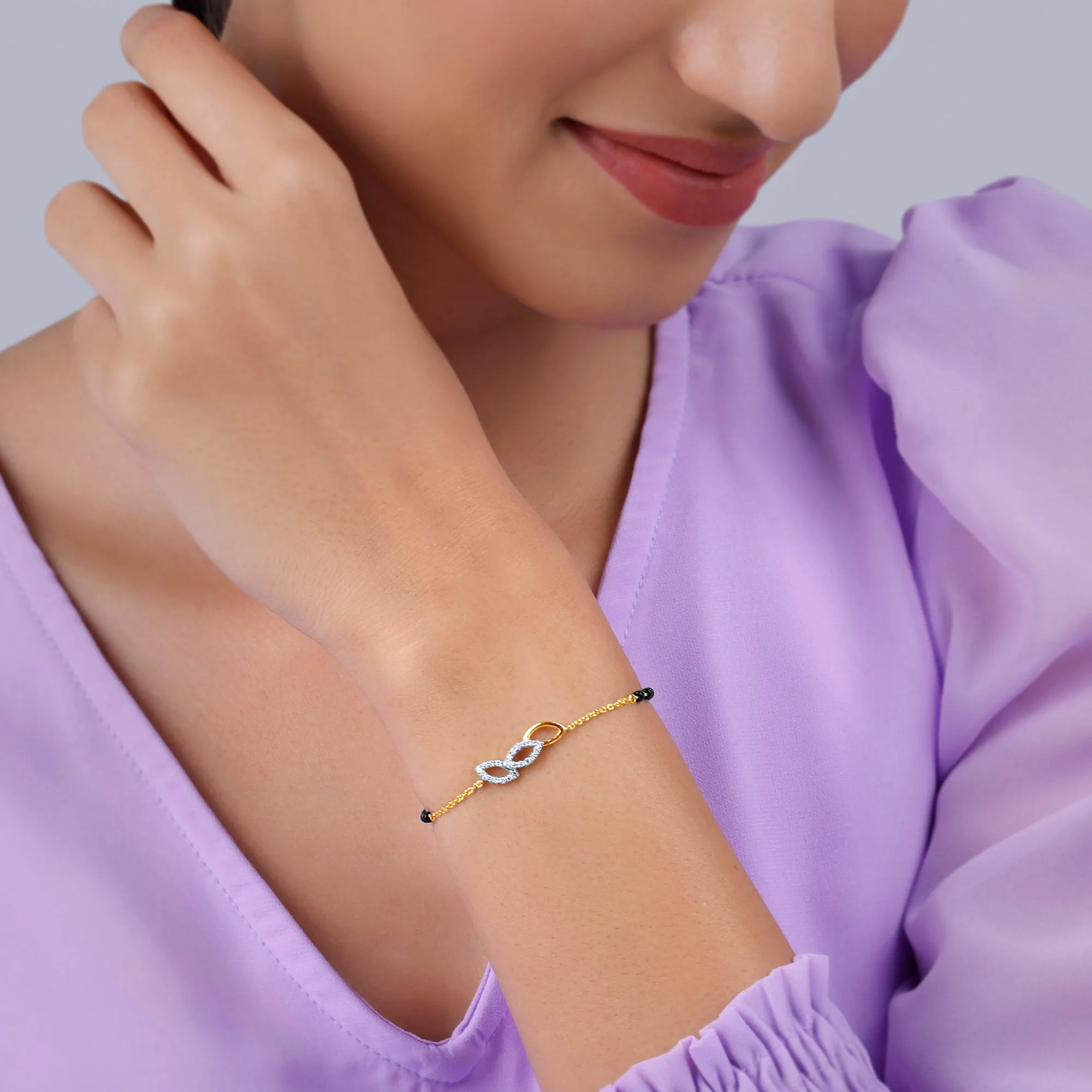 Gold Sneha Mangalsutra Diamond Bracelet Giva