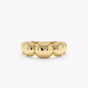 Gold Thick Bubble Ring, Rhea SARAHELISE