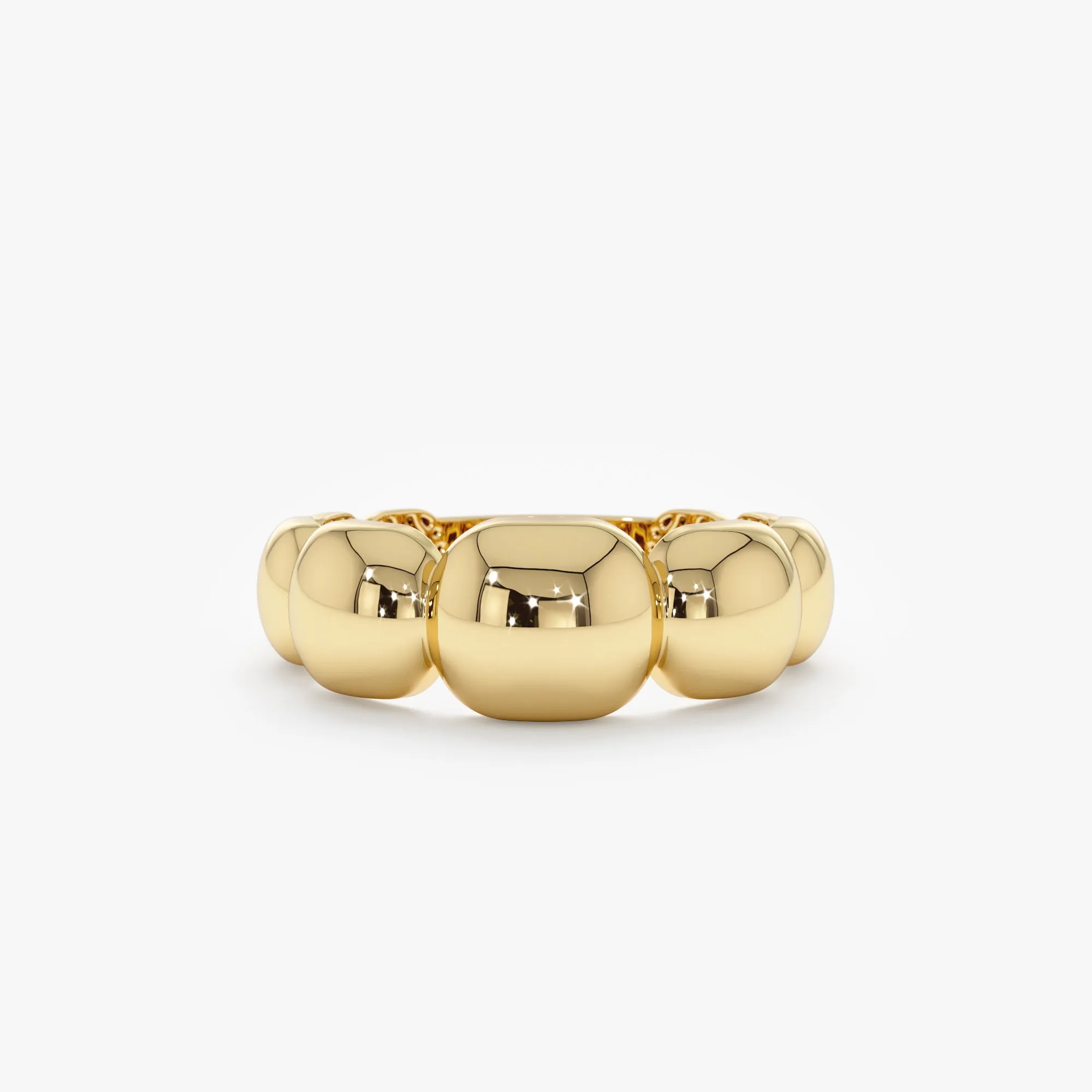 Gold Thick Bubble Ring, Rhea SARAHELISE