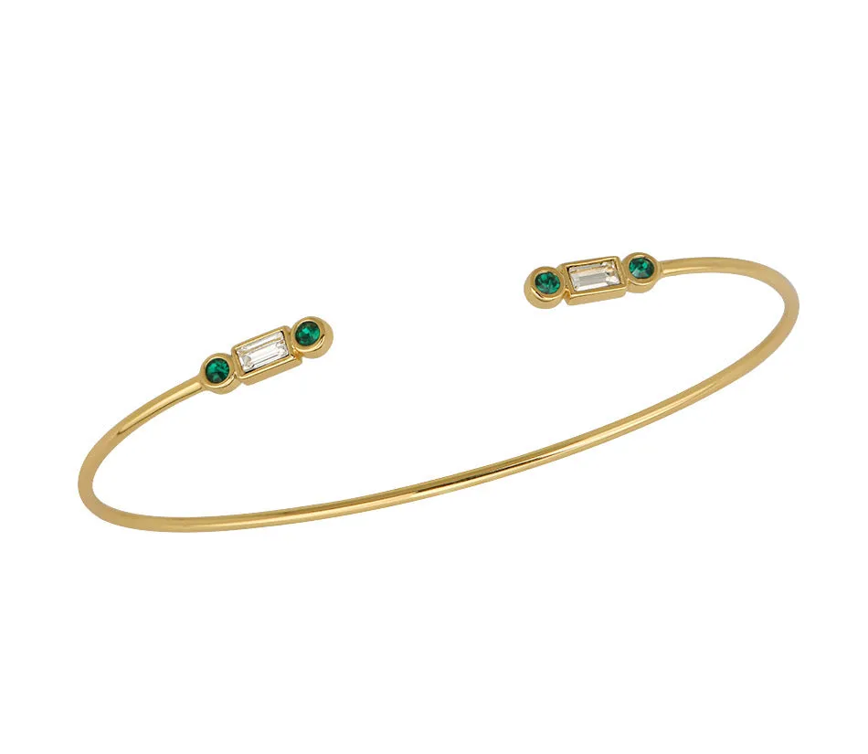 Goldbug Collection Birthstone Cuff Bangle
