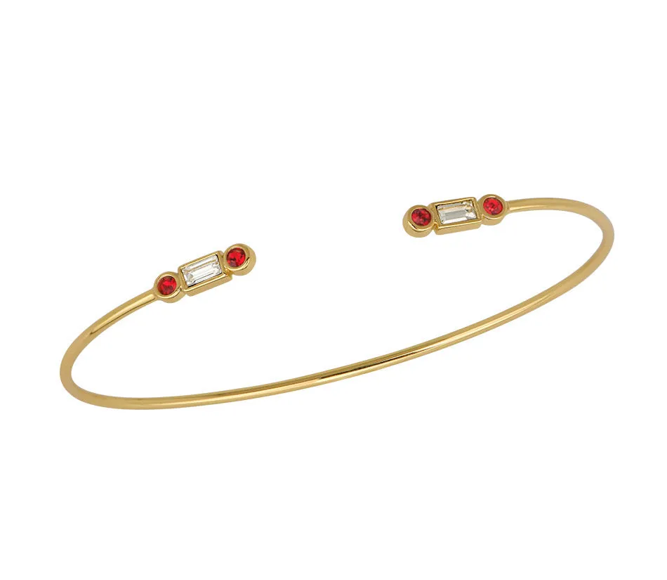 Goldbug Collection Birthstone Cuff Bangle