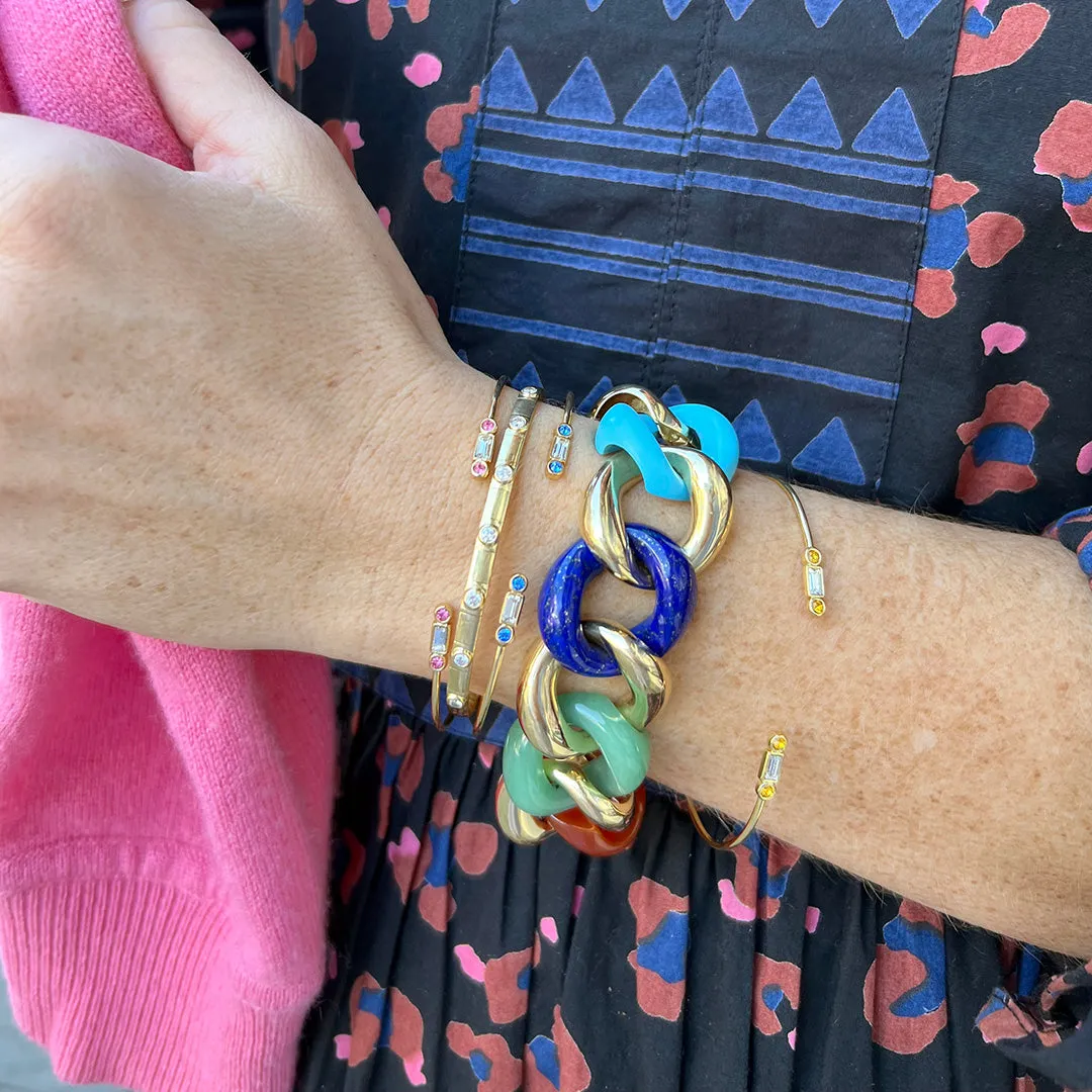 Goldbug Collection Birthstone Cuff Bangle