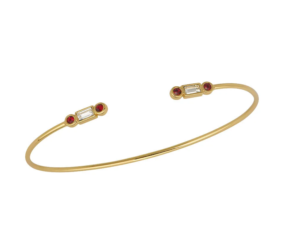 Goldbug Collection Birthstone Cuff Bangle
