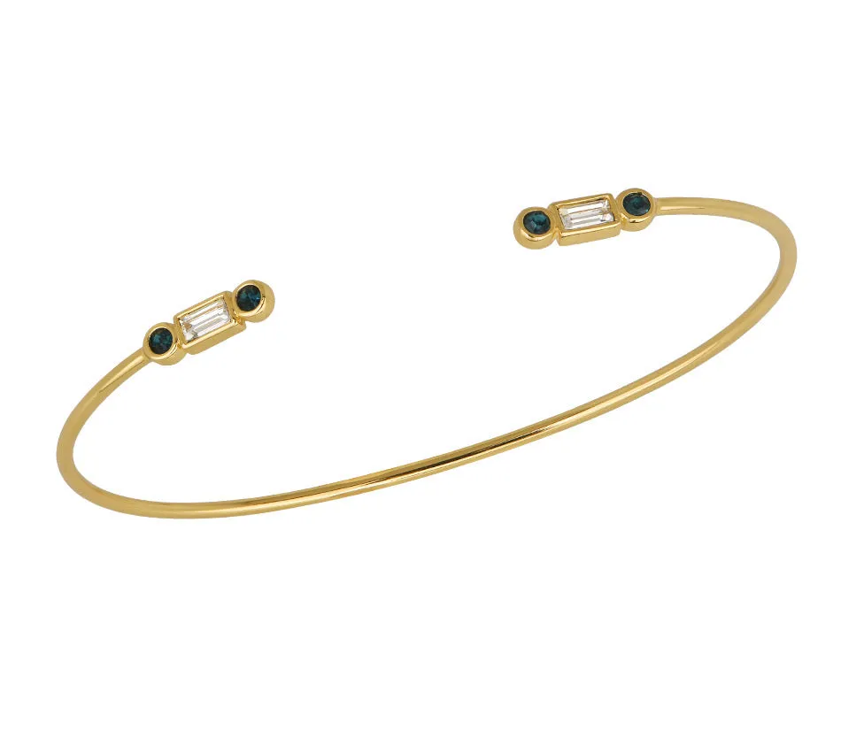 Goldbug Collection Birthstone Cuff Bangle