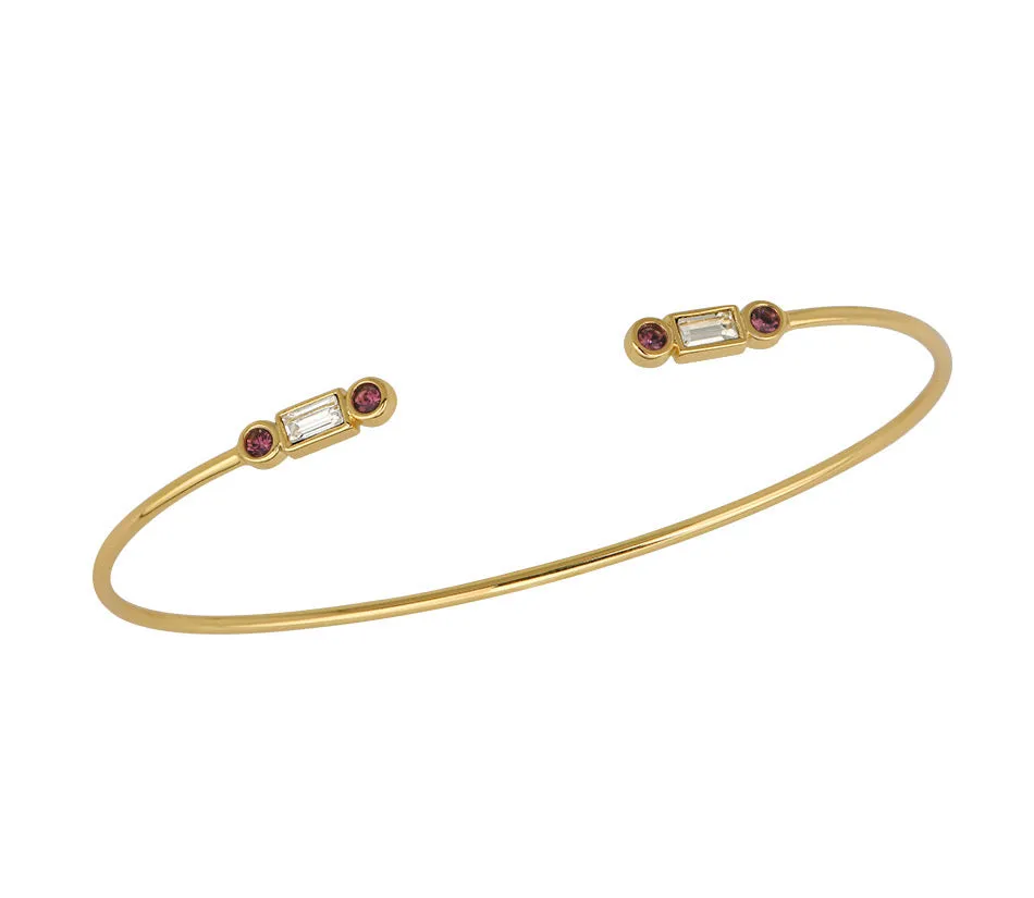 Goldbug Collection Birthstone Cuff Bangle