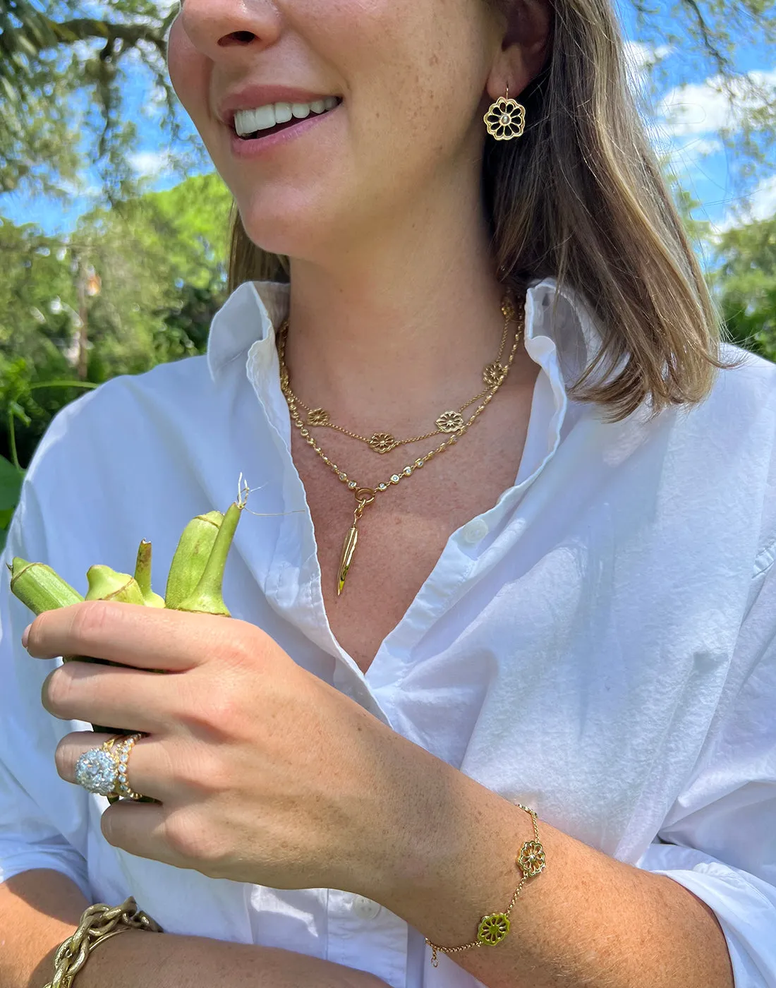 Goldbug Collection By the Bunch Okra Bracelet