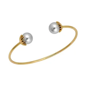 Goldbug Collection Pearl Palm Frond Cuff Bangle