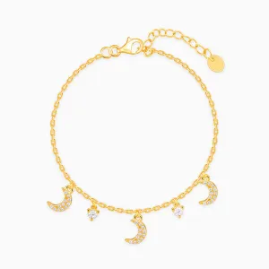 Golden Crescent Zircon Bracelet Giva