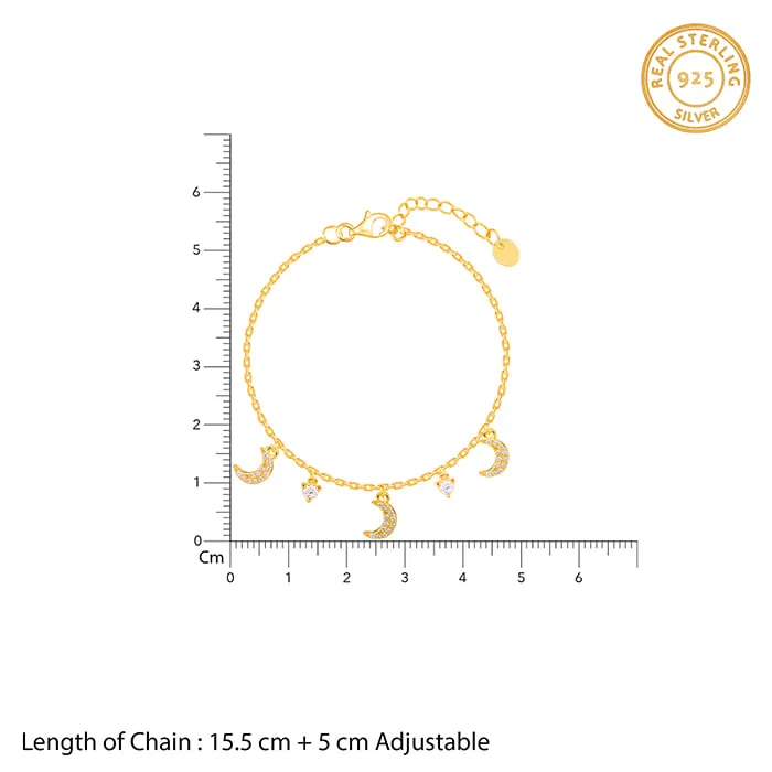 Golden Crescent Zircon Bracelet Giva