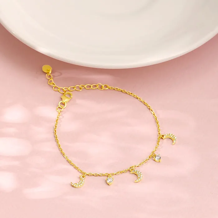Golden Crescent Zircon Bracelet Giva