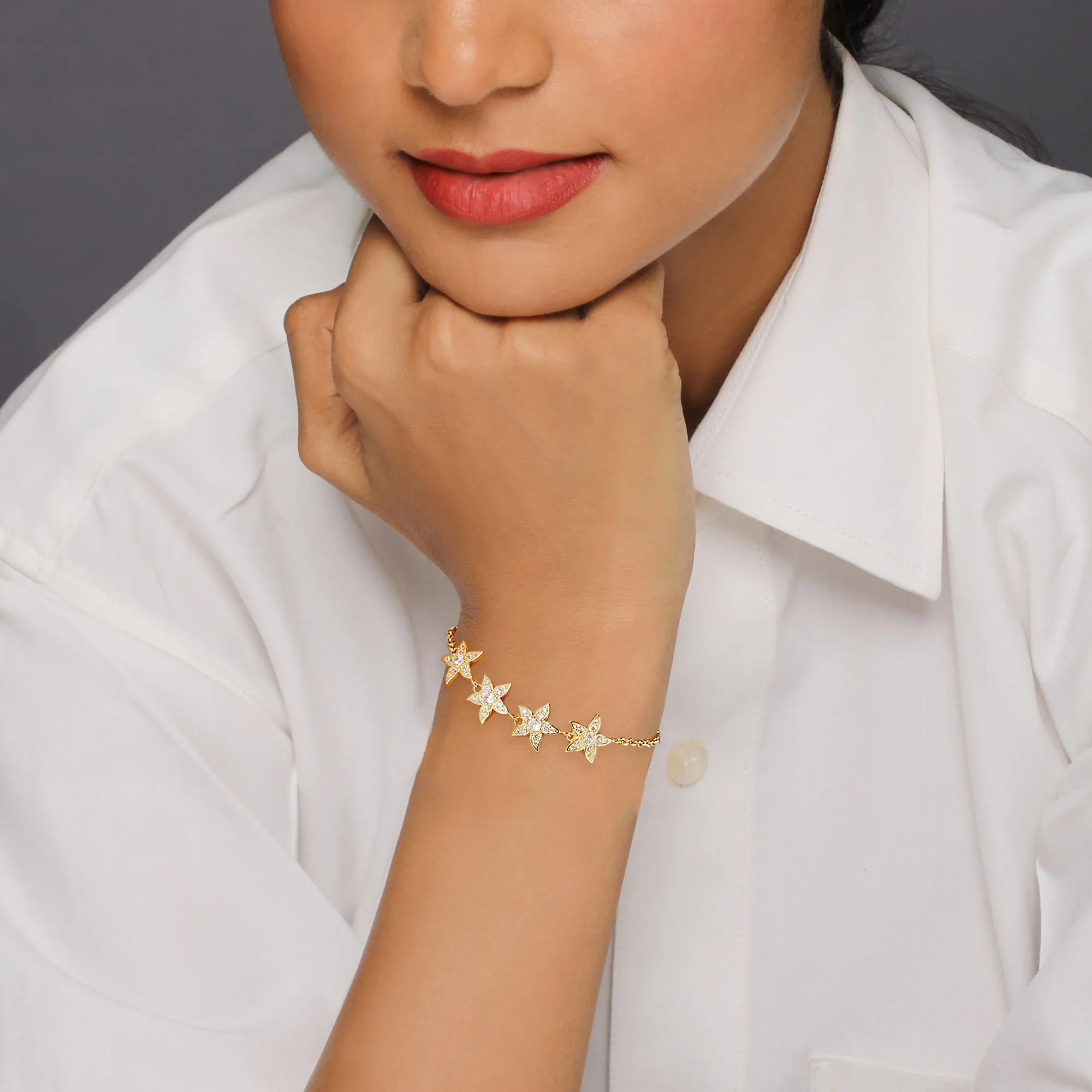 Golden Dancing Stars Bracelet Giva