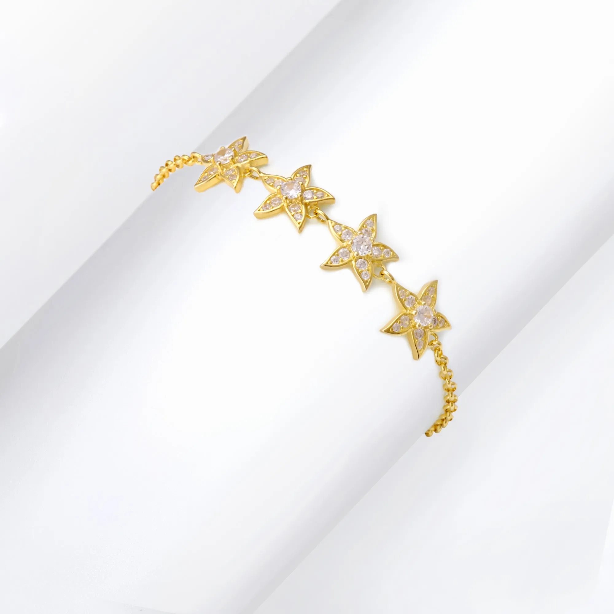 Golden Dancing Stars Bracelet Giva