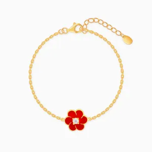 Golden Red Flower Power Bracelet Giva