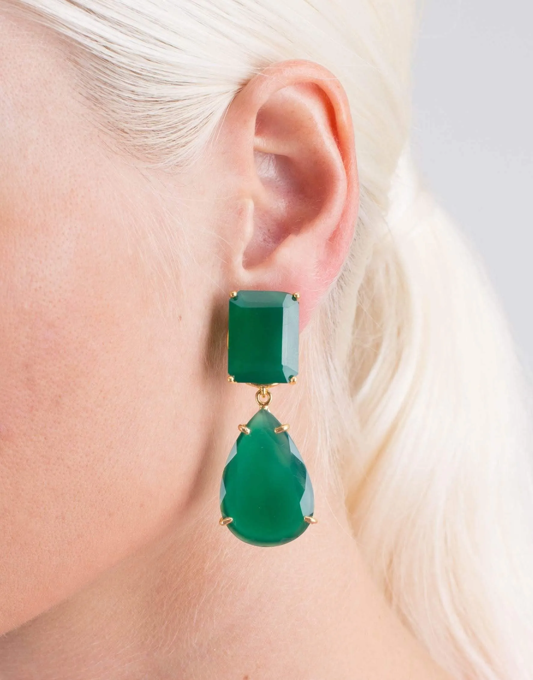 Green Onyx Earrings