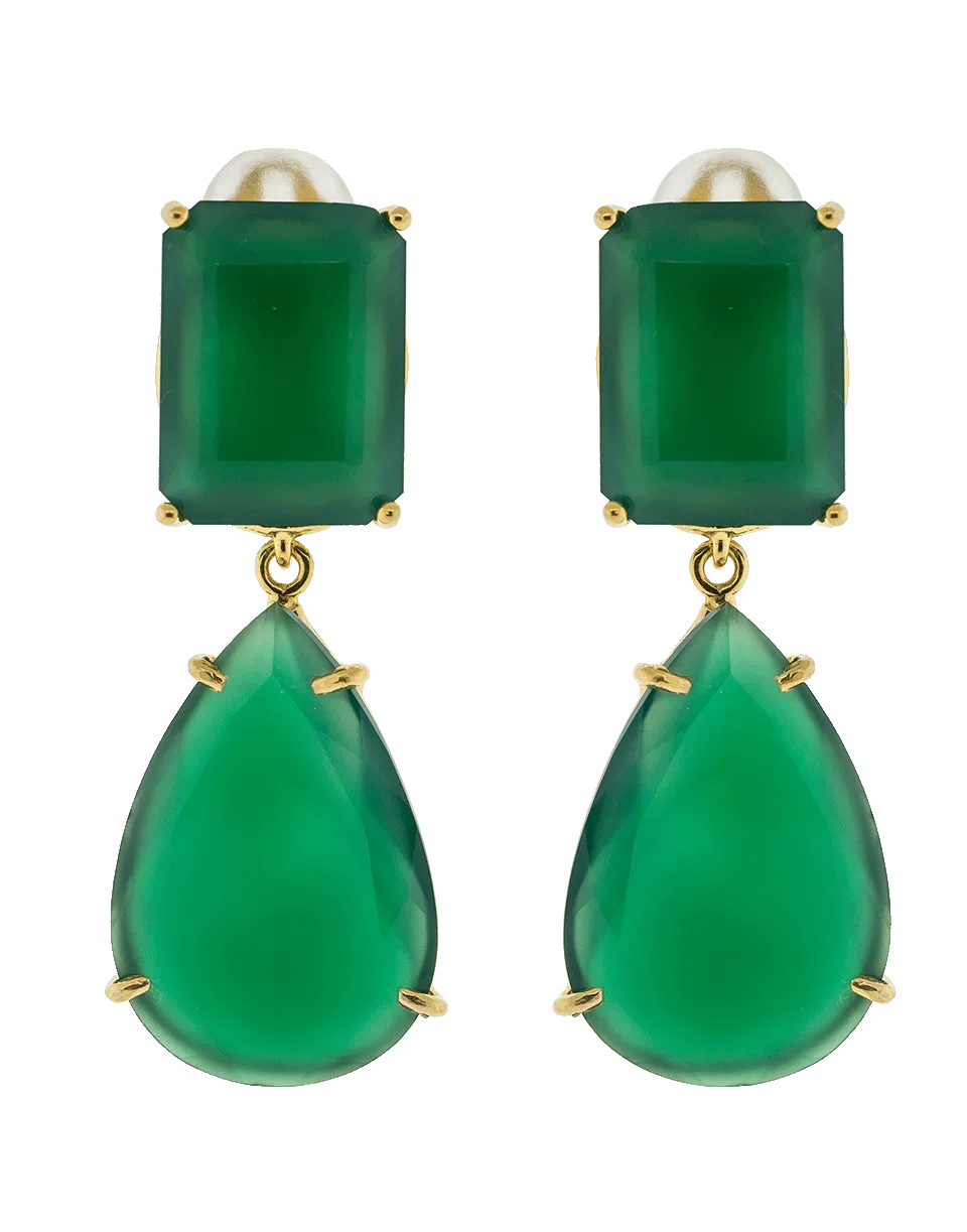 Green Onyx Earrings
