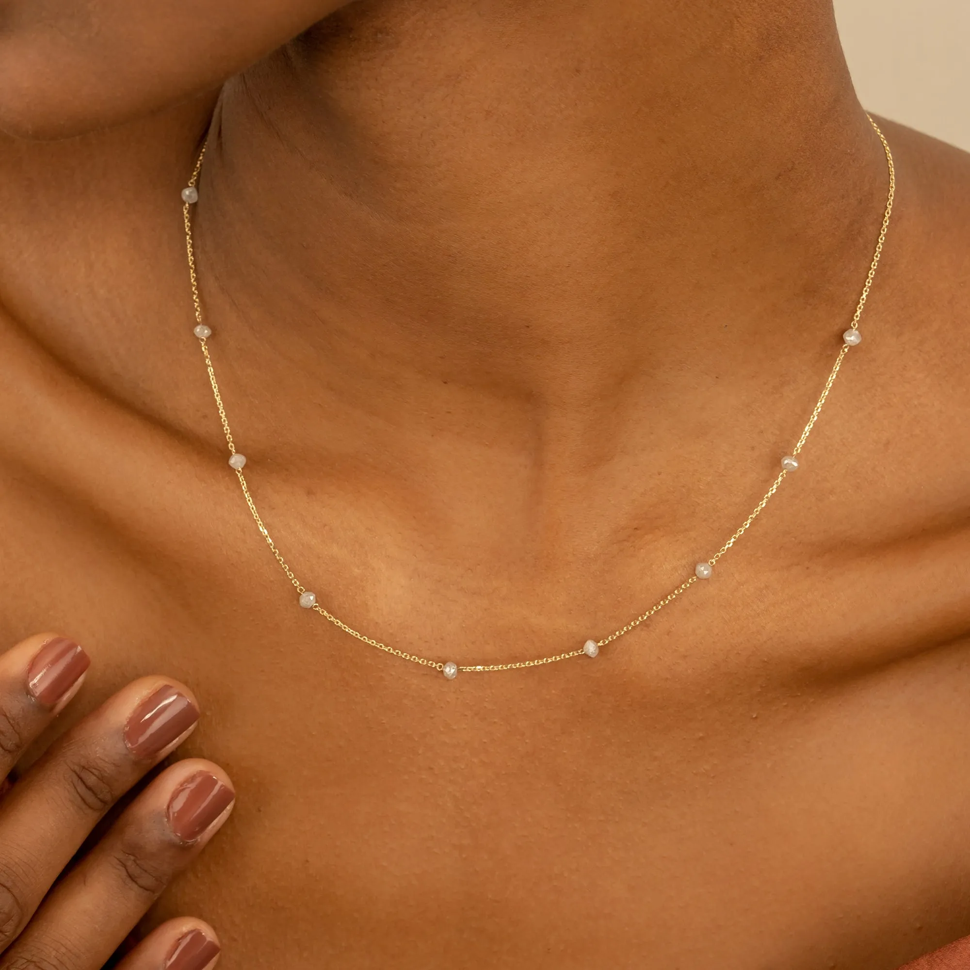 Grey Diamond Station Necklace, Allie SARAHELISE