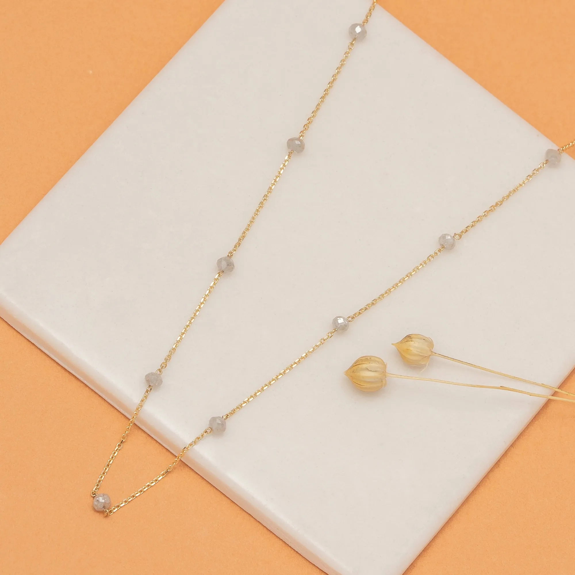 Grey Diamond Station Necklace, Allie SARAHELISE