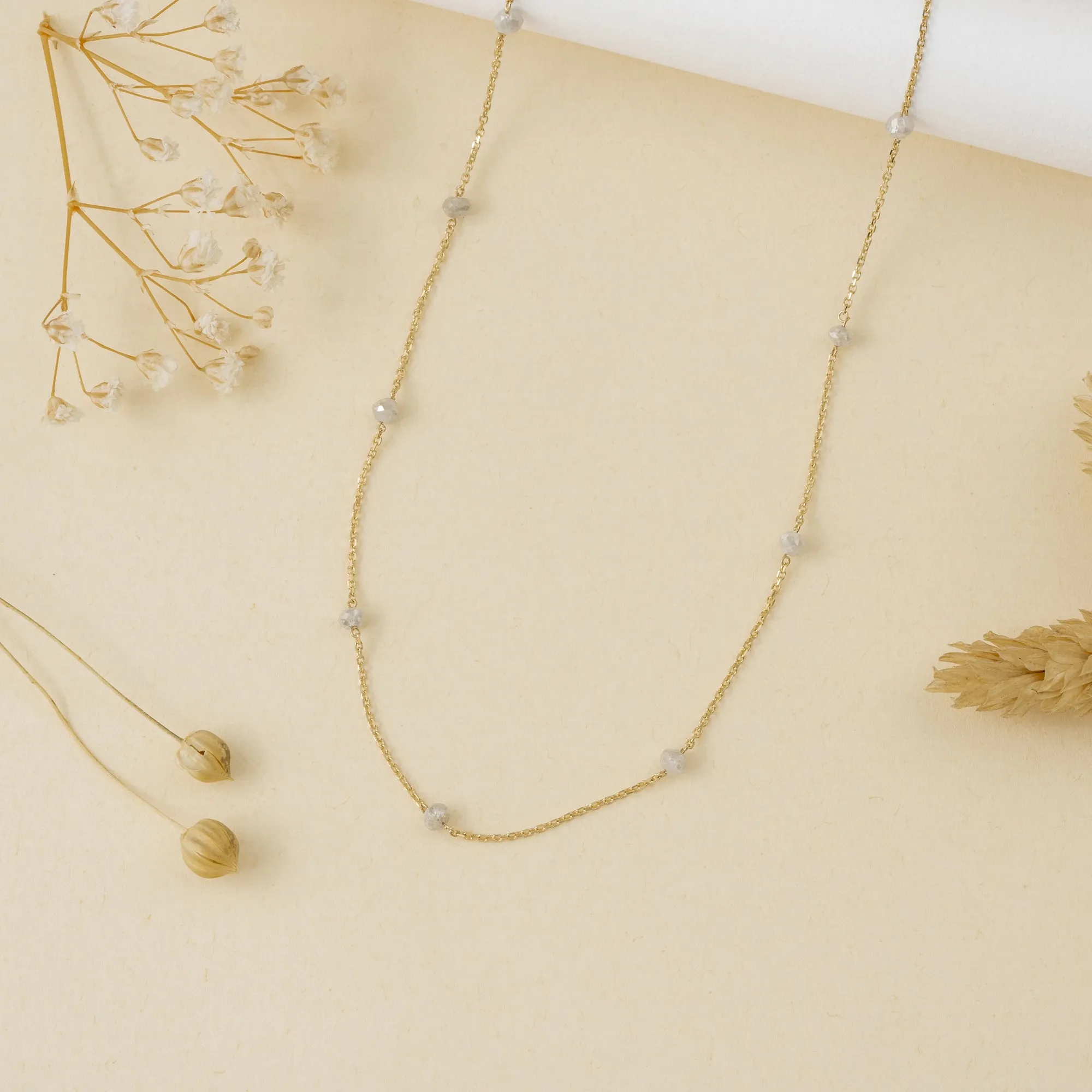 Grey Diamond Station Necklace, Allie SARAHELISE