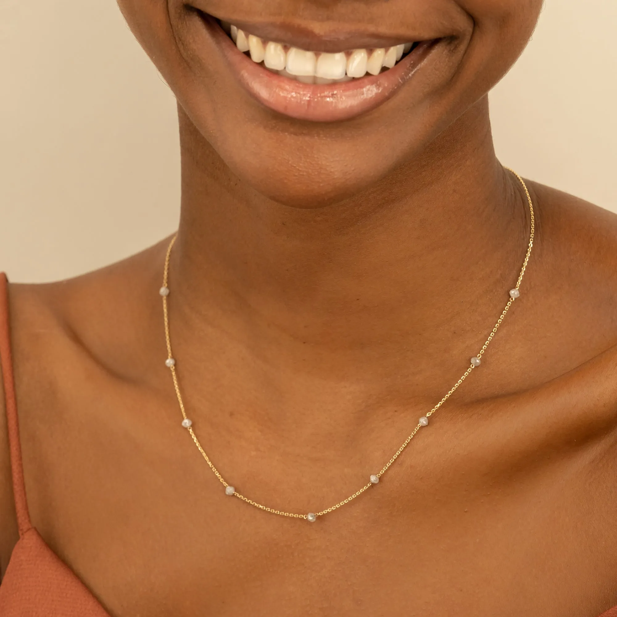 Grey Diamond Station Necklace, Allie SARAHELISE