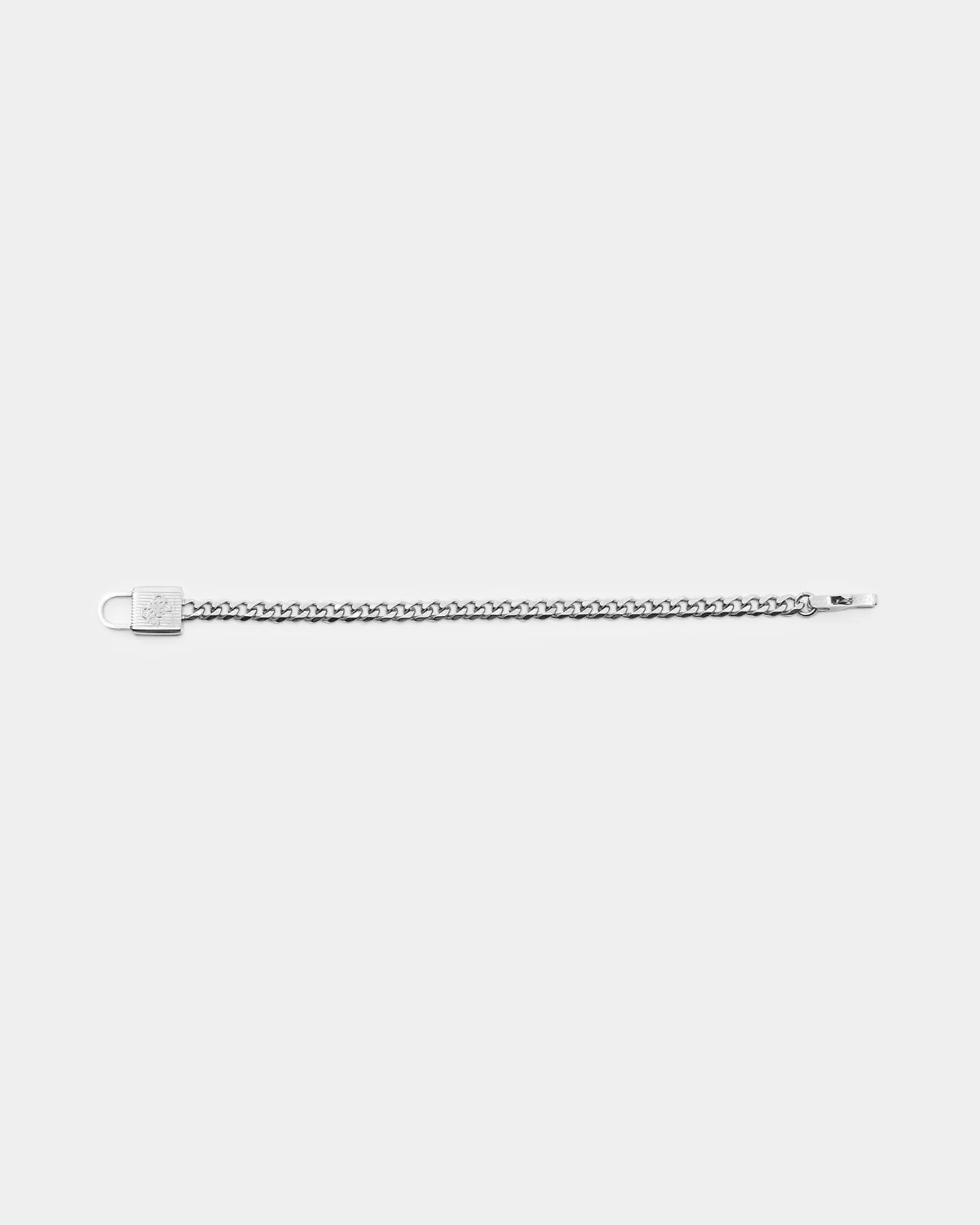 Guess Mainline Lock N' Roll 14mm Curb Chain Bracelet Steel