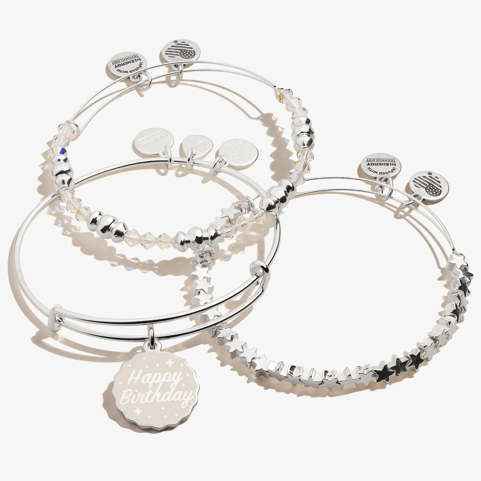 Happy Birthday Beaded Star Bangle Set