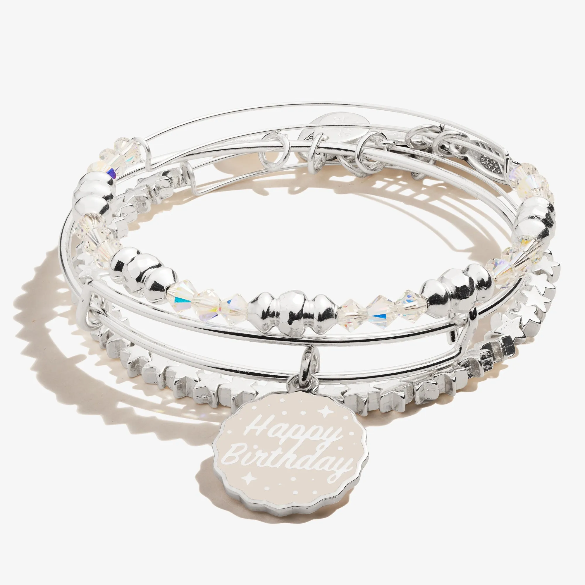 Happy Birthday Beaded Star Bangle Set