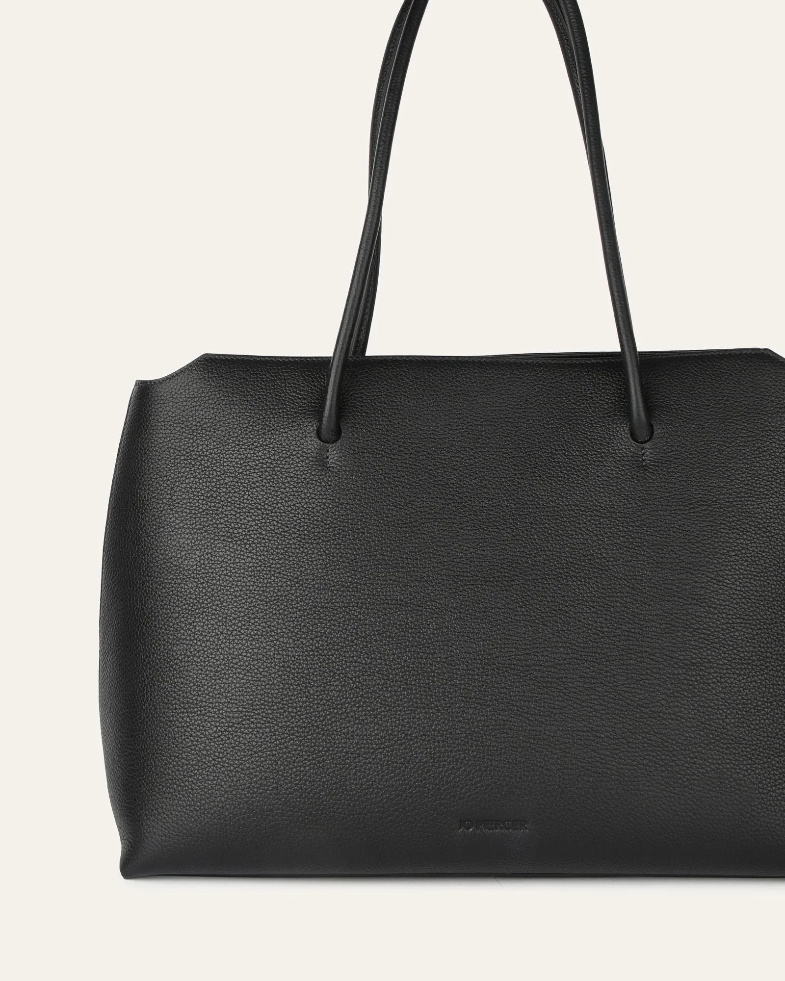 HARVEY TOTE BAG BLACK LEATHER Jo Mercer