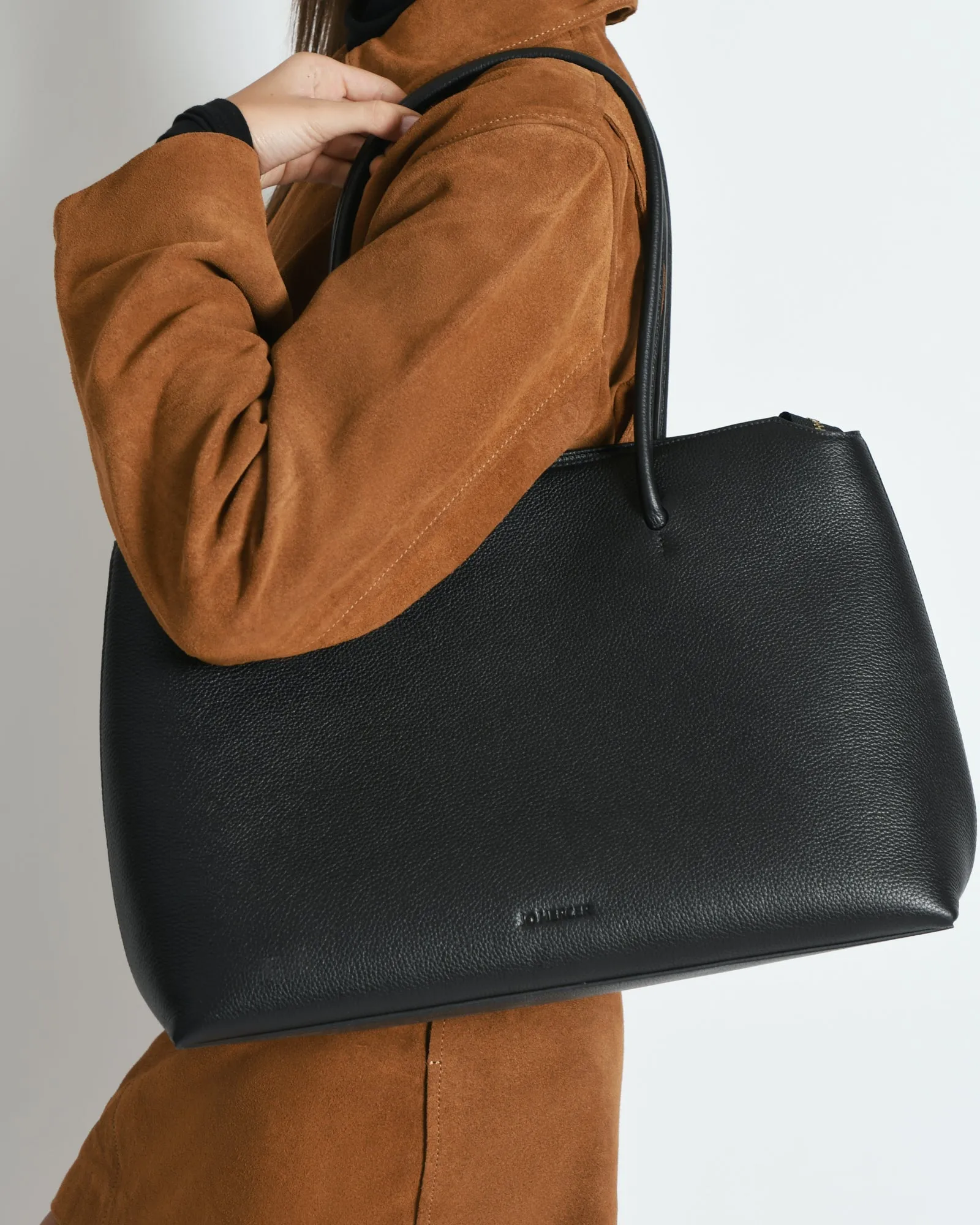 HARVEY TOTE BAG BLACK LEATHER Jo Mercer