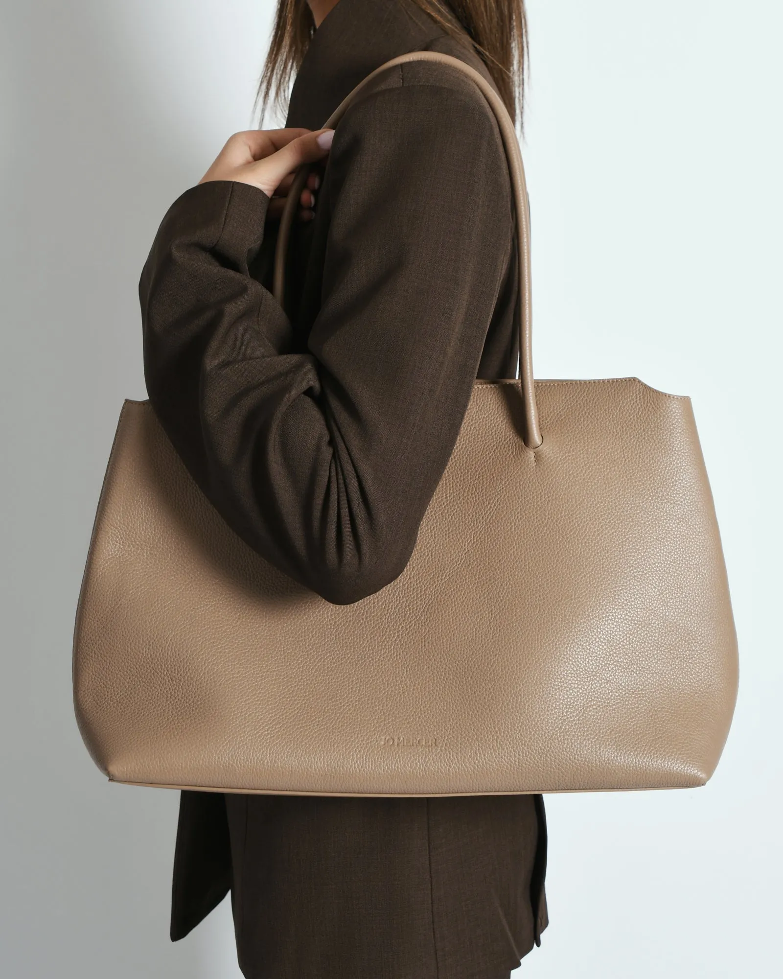 HARVEY TOTE BAG TAUPE LEATHER Jo Mercer