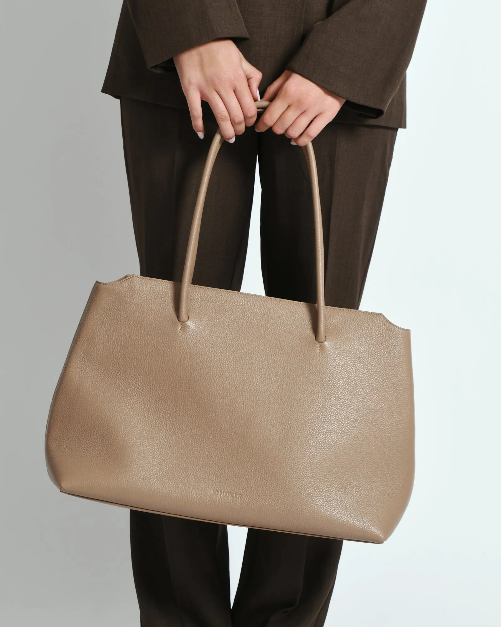 HARVEY TOTE BAG TAUPE LEATHER Jo Mercer