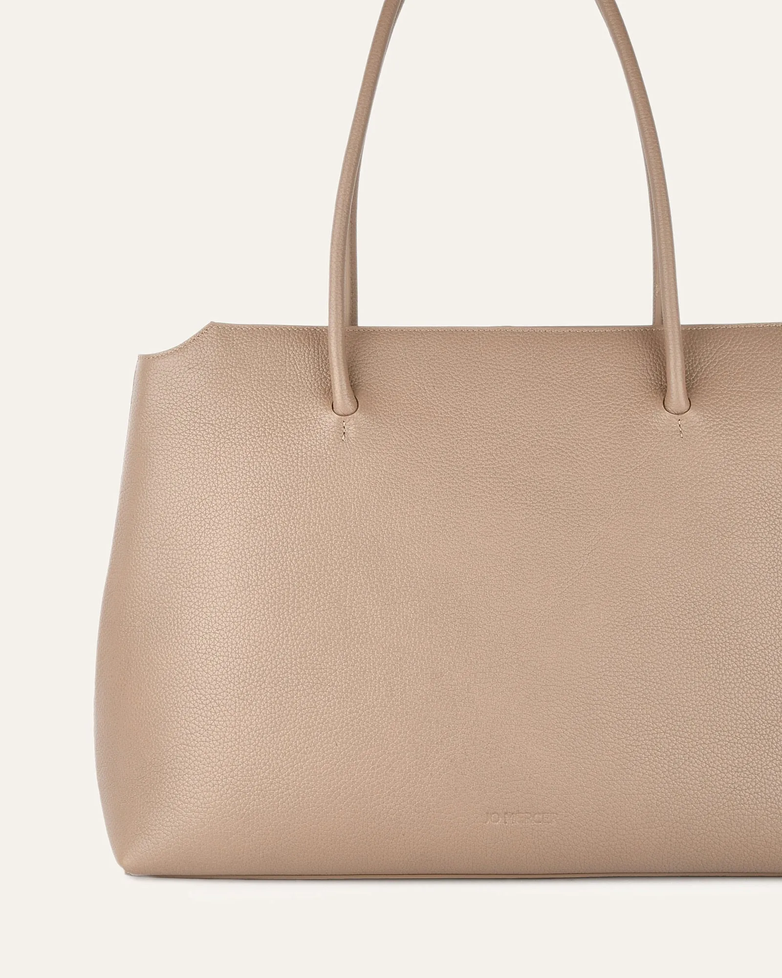HARVEY TOTE BAG TAUPE LEATHER Jo Mercer