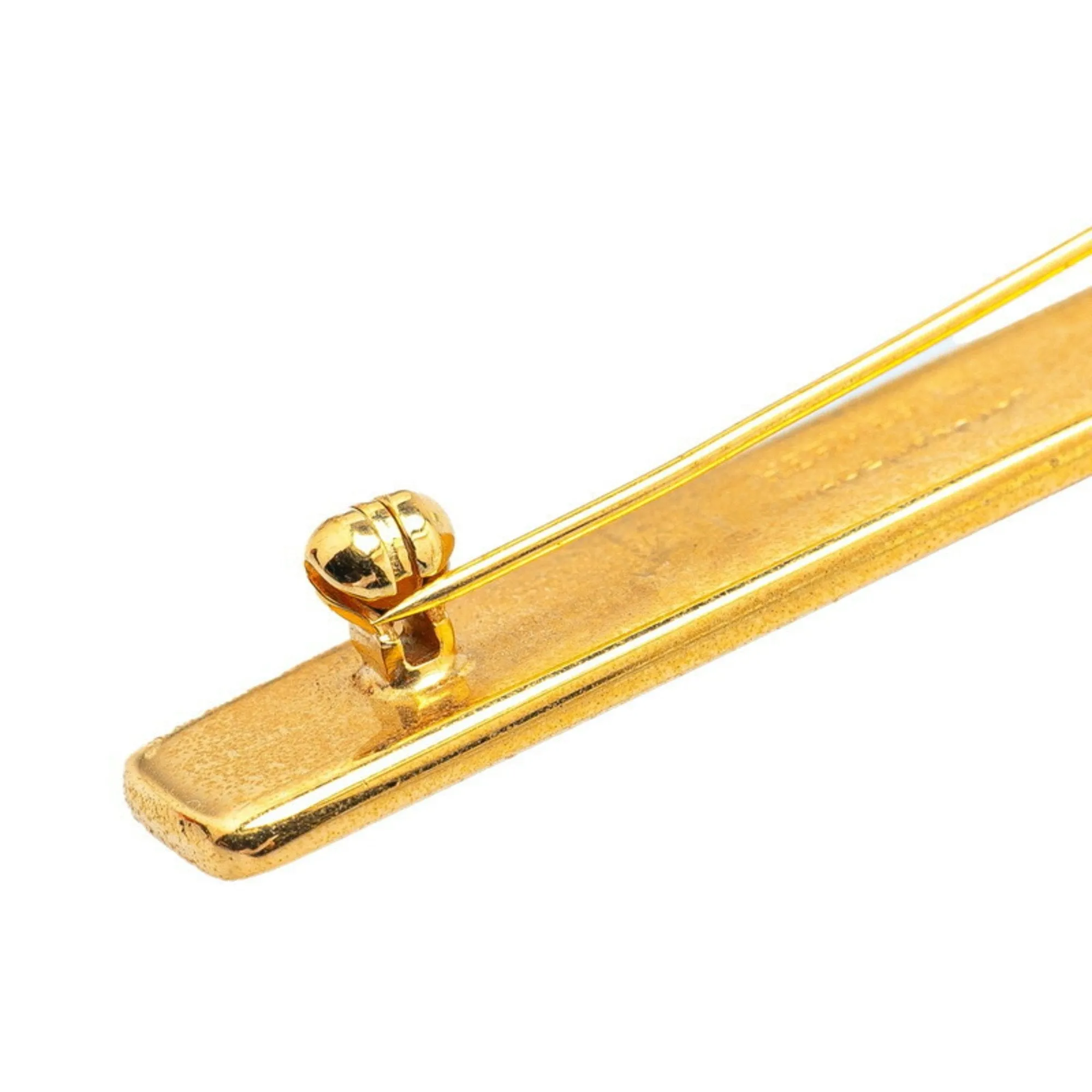 Hermes gold Color gold Plating Brooch (Pre-Owned)