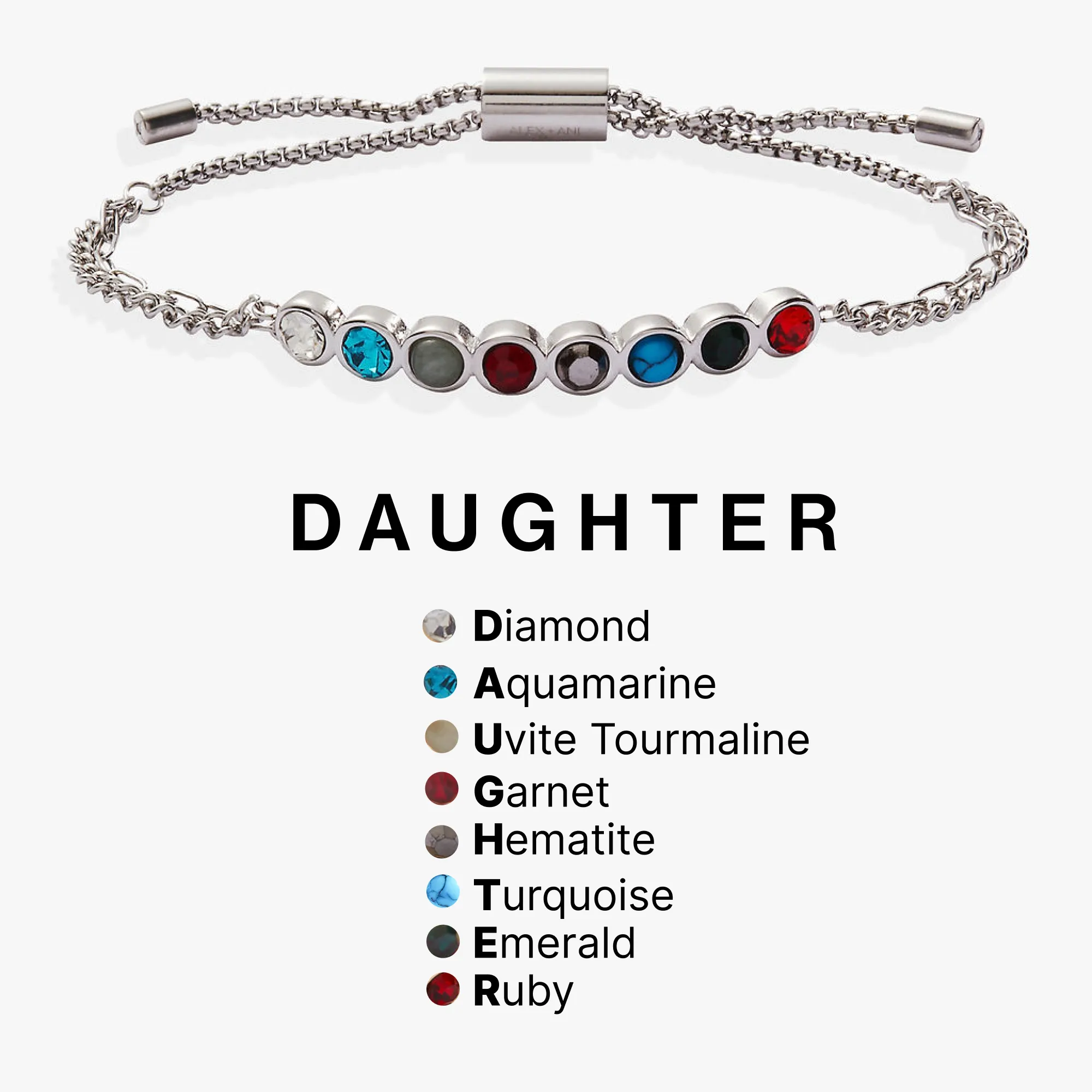 Hidden Message 'Daughter' Acrostic Bolo