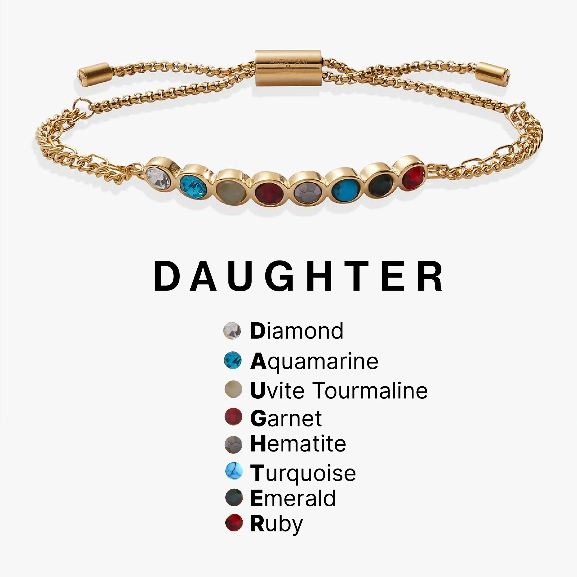 Hidden Message 'Daughter' Acrostic Bolo