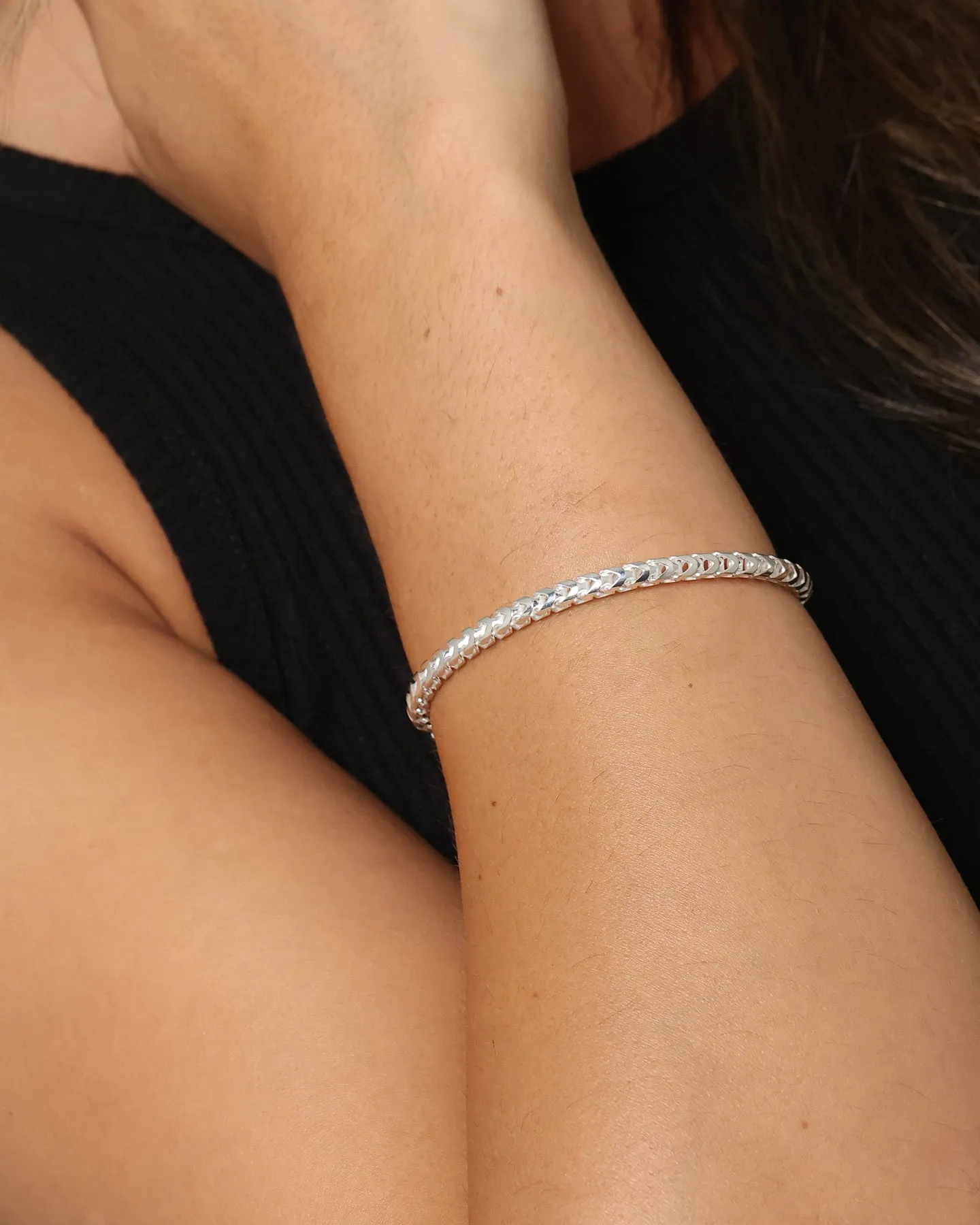 House Of Auric 3.7mm Franco Bracelet Sterling Silver