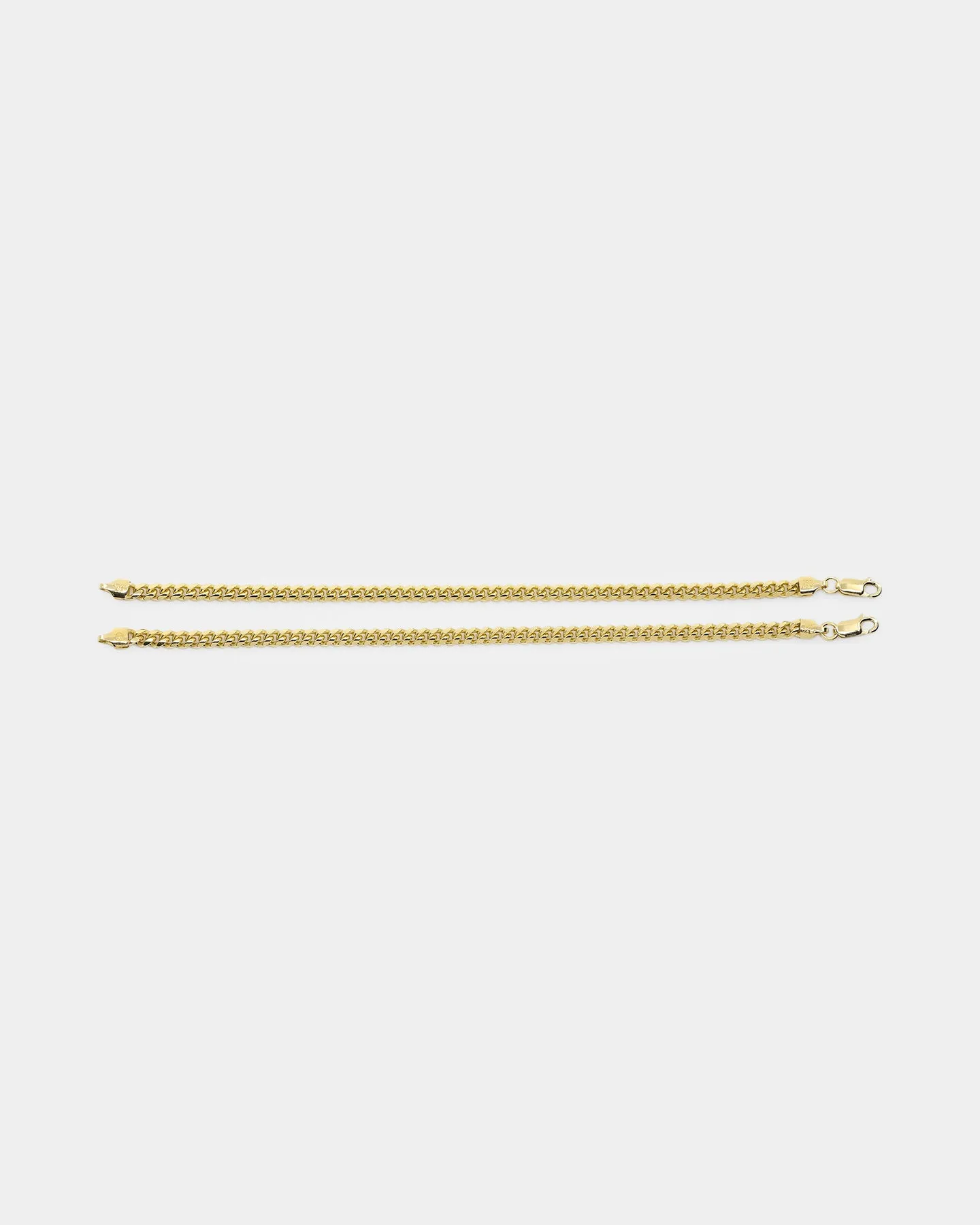 House Of Auric 5mm Cuban Bracelet Set 18k Gold Vermeil