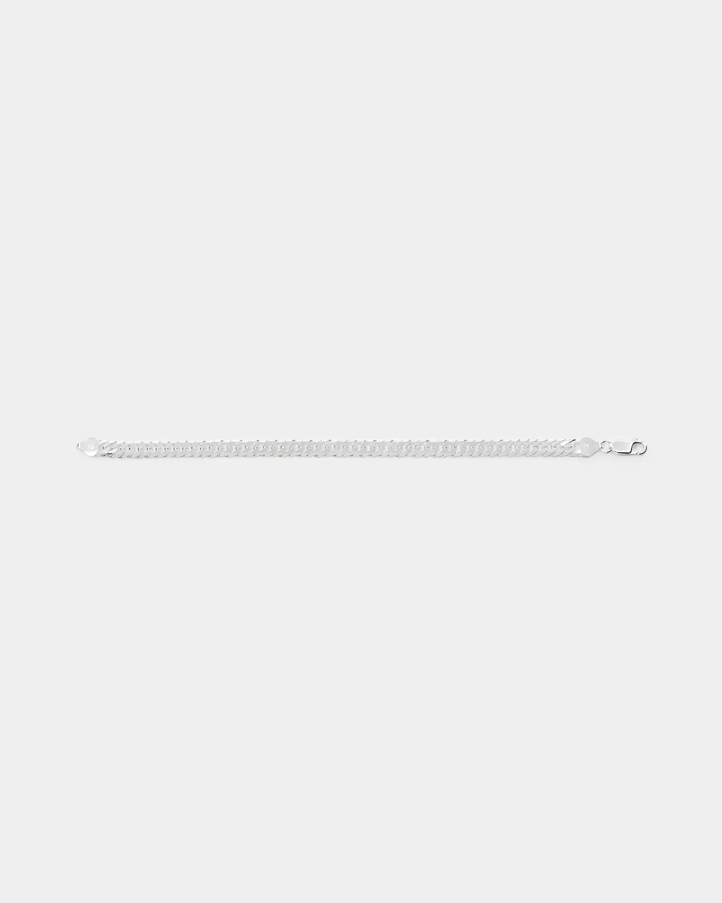 House Of Auric 6.4mm Double Curb Bracelet Sterling Silver